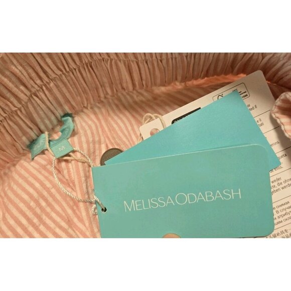 Melissa Odabash Alisa Maxi Skirt Size Medium Belted Cotton Seersucker Blush - Picture 5 of 9